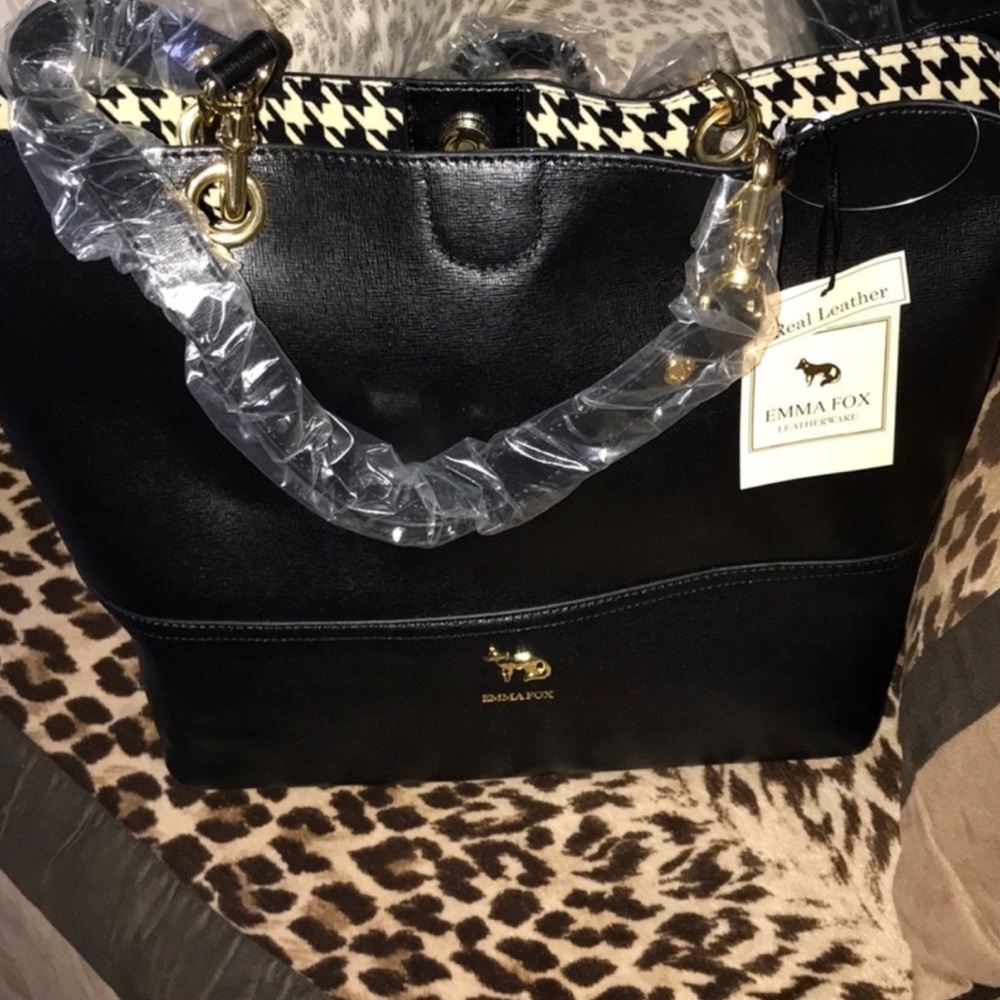 Emma Fox Black Jutland Grommet Tote